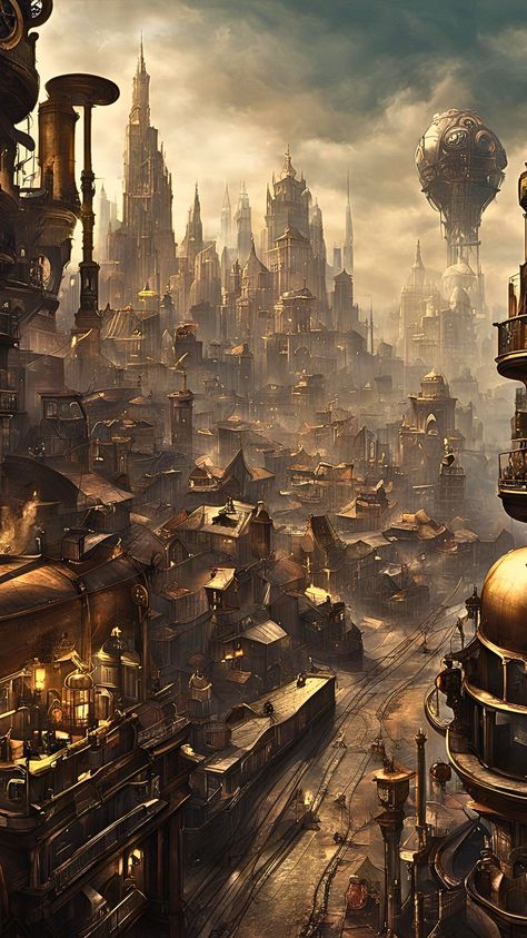 Visit our Channel for all type of Fantasy. linktr.ee/FantasyWorldsUnited #Fantasy #steampunk #art #landscape #city Wallpaper Fantasy Art, Fantasy Art Style, Glass City, Wallpaper Fantasy, Steampunk City, Steampunk Couture, Steampunk Aesthetic, Fantasy Wallpaper, Landscape City