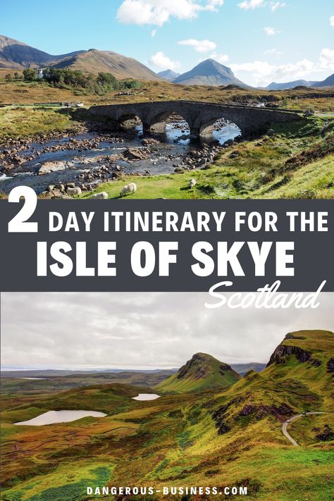 The Isle of Skye is one of the most stunning destinations in Scotland. Here's everything you need to know about planning the perfect 2-day trip to the Isle of Skye. Island Of Skye, 2 Days Trip, Best Bucket List, Bucket List Vacations, All Pins, Fairy Pools, The Isle Of Skye, Skye Scotland, Weekend Trip