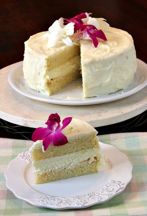 Meyer Lemon Cheesecake Cake 6 Lemon Cheesecake Cake, Best Lemon Cheesecake, Meyer Lemon Cheesecake, Cheesecake Cake Recipes, Cheesecake Layer, Cheesecake Cake, Recipe Girl, Lemon Cheesecake, Meyer Lemon