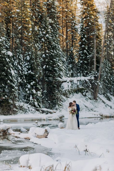 Snow Mountain Wedding, Winter Wedding Pictures, Elopment Ideas, Mountains In Winter, Emerald Lake Lodge, Winter Mountain Wedding, Intimate Winter Wedding, Winter Wedding Photography, Kitty Chen