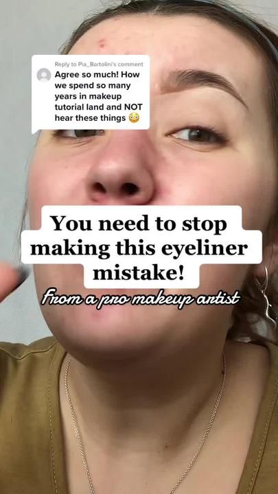 Replying to @Pia_Bartolini you need to stop doing this common eyeliner... | TikTok How To Stop Eyeliner From Smudging, Eyeliner Wing, The Best Eyeliner, Hooded Eye Makeup Tutorial, Smudged Eyeliner, Pro Makeup Artist, Round Face Makeup, Punk Makeup, Beginners Eye Makeup