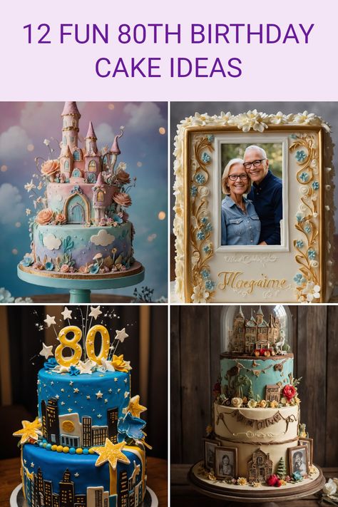 Getting ready to celebrate an amazing 80th birthday? Discover 12 fantastic cake ideas that perfectly capture this momentous occasion! From elegant tiered delights to festive themed cakes, each option brings together flavor and creativity. A great cake reflects the incredible journey of 80 years and can suit any personality—big celebrations or intimate gatherings. Get inspired with themes from favorite hobbies to elegant designs to make this birthday extraordinary! Explore options that will wow guests and delight the honoree. 80th Birthday Cake Ideas, 80th Birthday Cake, Blue Frosting, 70th Birthday Cake, 80 Birthday Cake, Cake Frame, The Incredible Journey, Unique Birthday Cakes, Summer Cakes