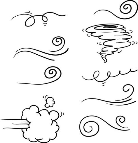 Wind Doodle, Wind Illustration, Wind Tattoo, Wind Drawing, Wave Drawing, Compass Icon, Collection Illustration, Fabric Paint Designs, Background Drawing