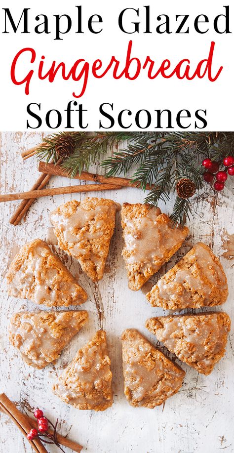 Scones Recipe Christmas, Sourdough Gingerbread Scones, Sour Dough Scones Recipe, Rosemary Scones Recipe, Christmas Scones Holidays, Winter Scones Recipe, Gingerbread Scones Recipe, Christmas Scones Recipe, Single Dessert Recipes