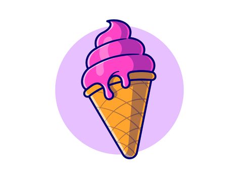 Graphic Resources, Ice Cream, Cream, Pink, White