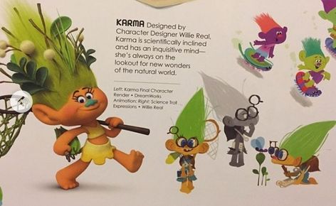 Trolls Character Design, Trolls Concept Art, Karma Design, Trolls 3, Trolls Movie, Dreamworks Trolls, Dreamworks Animation, Creature Concept Art, Creature Concept