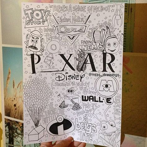 Most popular tags for this image include: disney and pixar Pixar Doodles, Lyric Drawings, Disney Doodles, Tumblr Drawings, Arte Grunge, Collage Drawing, Cute Disney Drawings, Disney Art Drawings, Doodle Inspiration