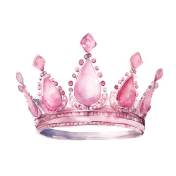 Barbie Cake Design, Marie Kitty, Crown Watercolor, Princess Vector, Drawing Princess, Crow Drawing, Crown Background, Pink Princess Crown, Princess Drawing