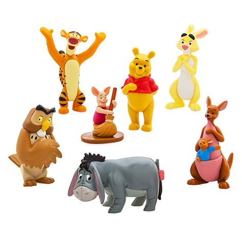 Disney Winnie The Pooh Figure Play Set461078614177 Winnie The Pooh Figurines, Piglet Eeyore, Pooh And Friends, Disney Figurines, Christopher Robin, Pooh Bear, Disney Toys, Play Set, Disney Winnie The Pooh