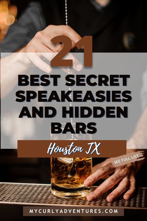 Houston has an extensive list, ranging from Prohibition-style establishments to modern interpretations on the classic speakeasy; from tiki bars to speakeasies disguised as tailor shops. With so much to discover in Houston, let’s discuss how to get into the top 21 best-secret speakeasies and hidden bars in town! Read more for the full list. Speakeasy Bar Design, Modern Speakeasy, Prohibition Style, Houston Bars, Hidden Bars, Secret Bar, Speakeasy Bar, Speak Easy, Hidden Bar