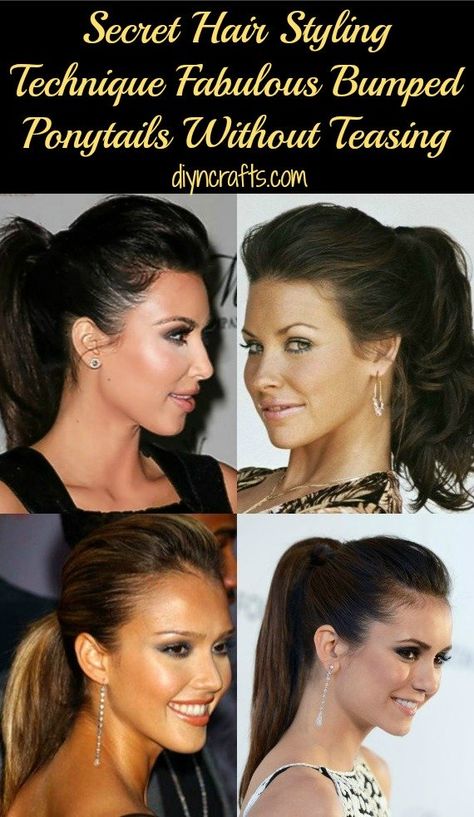 DIY fabulous bumped ponytail without a bump-it or without teasing. And, you can do it in about three minutes. This is a great method for those of you who like the bumped ponytail look but have little time to create it. #hair #beauty #easy #ponytail Ponytail Bump, Different Hair, Good Hair Day, Different Hairstyles, Hair Envy, Makati, Sleeve Tattoo, Hair Tips, Hair Today