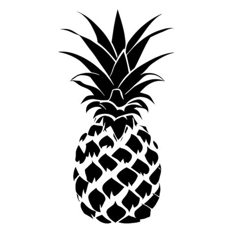 Pineapple Silhouette, Pineapple Stencil, Pineapple Icon, Pineapple Clipart, Pineapple Svg, Pineapple Illustration, Pineapple Vector, Pineapple Tattoo, Pineapple Graphic