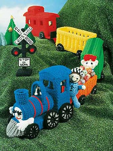 Train House, Toy Trains, Confection Au Crochet, Choo Choo Train, Crochet Vintage, Crochet Motifs, Toy Train, Crochet Toys Patterns, Crochet For Kids