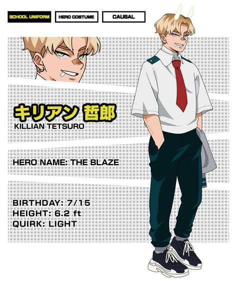 Mha Hero Costumes Ideas, Blaze Birthday, Boys Uniforms, Female Character Inspiration, Hero Costumes, Salou, Superhero Design, Anime Monochrome, Anime Character Drawing