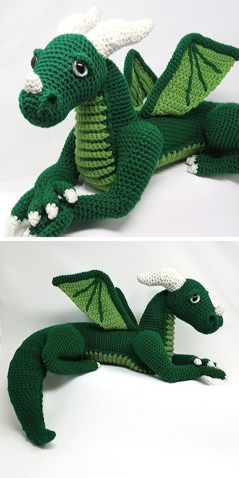 Vincent the Dragon Free Crochet PatternLevel: intermediate Author: Hooked by KatiVincent is a very mighty, decent size dragon with special cheering up powers. Anyone who puts him on their arm is ready to conquer the world. Don’t hesitate to bring this mystical creature to life and gift it to your own little dragons at home! Crocheted Dragon, Crochet Dragon Pattern, Doll Patterns Free, Baby Converse, Crochet Dinosaur, Crochet Dragon, Lovey Blanket, Dragon Pattern, Knitting Techniques