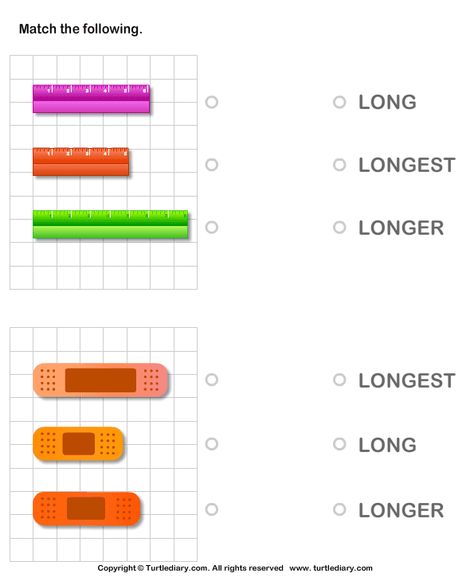 Long, longer, longest - TurtleDiary.com Long Longer Longest Worksheet, Consonant Blends Worksheets, Blends Worksheets, Sheep Crafts, Eid Milad, Work Sheet, Consonant Blends, Arabic Alphabet For Kids, Free Math Worksheets