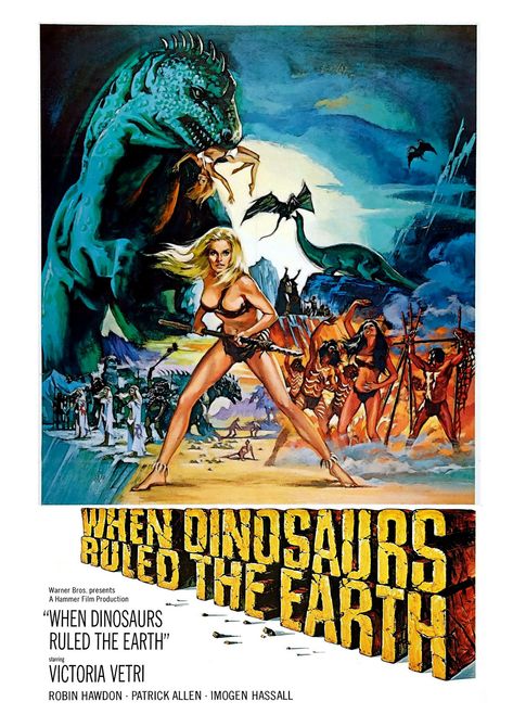 when dinosaurs ruled the earth 60s Posters, English Movie Poster, Hammer Films, Movie Studios, Adventure Movie, Vhs Movie, Movie To Watch, Movie Covers, Watch Movie