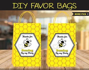 Bumble bee first birthday | Etsy Bumble Bee First Birthday, Party Favor Bags Diy, Bee First Birthday, Bee Party Favors, Bee Favor, Diy Bee, Bee Cup, Bee Cake, Bee Invitations