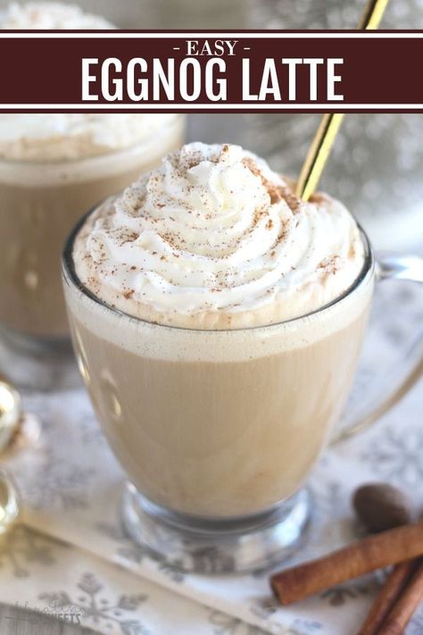 Eggnog Latte Recipe, Eggnog Coffee, Celebrating Sweets, Eggnog Latte, Easy Eggnog, Homemade Appetizer, Eggnog Recipe, Beverage Recipes, Amazing Appetizers