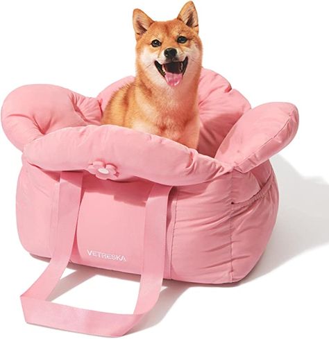 Amazon.com : VETRESKA Dog Car Seat for Small Medium Dogs Puppy Booster Seat Pet Carrier Bag with Storage Pockets, Portable Dog Cat Bed Pet Travel Car Seat with Clip-On Safety Leash and Cushion : Pet Supplies Travel Car Seat, Pet Travel Carrier, Pet Carrier Bag, Dog Car Seat, Pet Car Seat, Dog Car Seats, Pet Bag, Cat Carrier, Dog Car