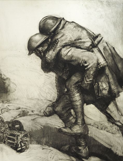 Artists depict the realities of war. Remembrance Day Art, Ww1 Art, Army Drawing, Soldier Drawing, Whatsapp Wallpapers Hd, Military Drawings, Construction Drawings, A Soldier, Drawing Set