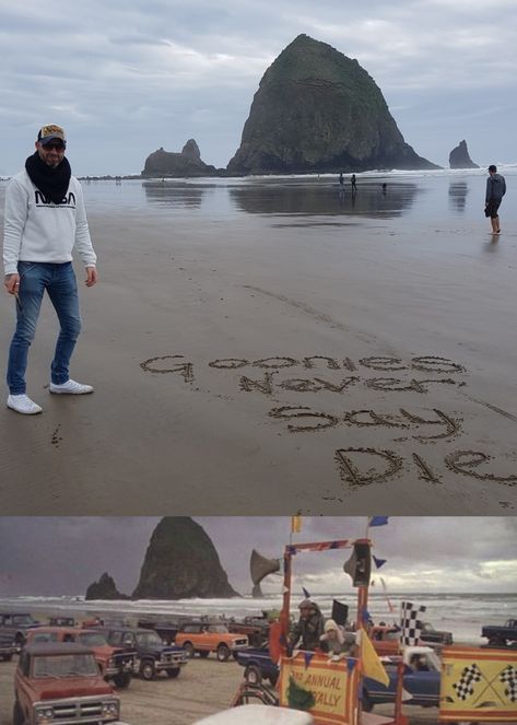 Goonies Beach Oregon, Goonies Never Say Die, Cannon Beach Oregon Restaurants, Astoria Oregon, Oregon Coast Surfing, Canon Beach Oregon, Goonies, Cannon Beach, Oregon Travel