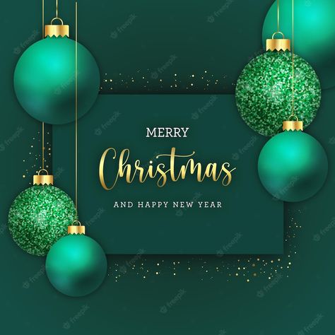 Premium Vector | Merry christmas postcard with realistic balls and glitter Christmas Card Background, Christmas Cards Kids, Simple Christmas Cards, Xmas Wallpaper, Christmas Flyer, Merry Christmas Card Greetings, Merry Christmas Images, Merry Christmas Wishes, Funny Christmas Cards