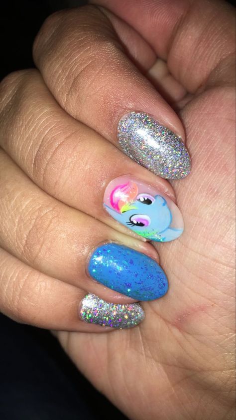 Dash Nails, My Little Pony Rainbow Dash, Rainbow Dash, My Little Pony, Rainbow, Nails