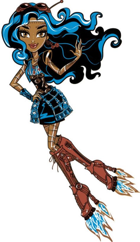 Monster High Robecca Steam, Robecca Steam, Steam Art, Novi Stars, Arte Monster High, Profile Art, High Characters, Monster High Pictures, Knit Toys