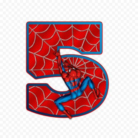 Spiderman Number 5 Printable, Number 5 Spiderman, Spiderman Sign, Spiderman 5, Spiderman Png, Spiderman Topper, Spiderman Stickers, Spiderman Decorations, Spiderman Images