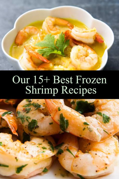 Are you looking for frozen shrimp recipes? Did you know that right there in your grocery store’s frozen aisle there is an easy and healthy dinner staple just waiting for you?  A lot of home chefs think that frozen cooked shrimp recipes just cover one thing: shrimp cocktail or a simple boiled shrimp recipe. Boil Frozen Shrimp, Frozen Pre Cooked Shrimp Recipes, Frozen Shrimp Recipes Easy, Frozen Cooked Shrimp Recipes, Pre Cooked Shrimp Recipes, Cooking Frozen Shrimp, Cooked Prawn Recipes, Boiled Shrimp Recipe, Best Shrimp Scampi Recipe