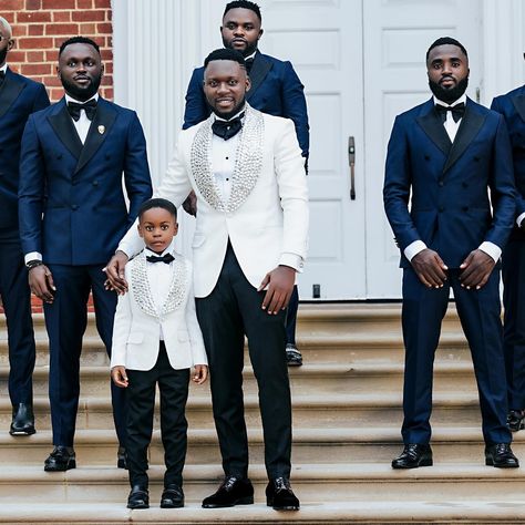 STANLION CLOTHING (@stanlion_clothing) • Instagram photos and videos Navy Blue Groom, Blue Groom, Groom Tux, Ring Security, Fashion Dresses Online, Instagram Wedding, Tuxedo Wedding, Tuxedos