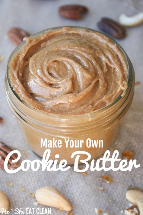 Flavored Nut Butter, Diy Cookie Butter Recipes, How To Use Coconut Butter, Healthy Cookie Butter Recipes, Healthy Cookie Butter, Homemade Cookie Butter Recipes, Cookie Butter Recipes Homemade, How To Make Cookie Butter, Diy Cookie Butter