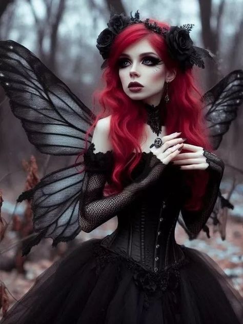 Dark Fairy Outfit, Angel Halloween Makeup, Hair Colors For Dark Hair, Dark Fairy Costume, Macabre Fashion, Fairy Costume Diy, Halloween Costume Design, Evil Fairy, Fairy Accessories