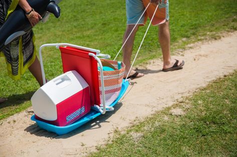 Beach Hack: How to Make a PVC Cupholder | Easy Crafts and Homemade Decorating & Gift Ideas | HGTV Camping At The Beach Hacks, Camping Beach Hacks, Beach Organization Ideas, Best Beach Hacks, Beach Bag Organization Ideas, Family Beach Hacks, Mom Beach Hacks, Beach Wagon Hacks, Beach Hacks With Kids