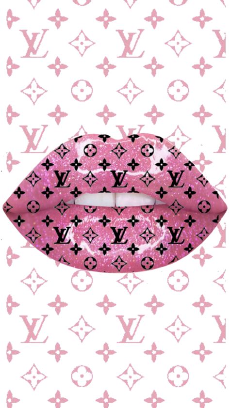 Louis Vuitton Wallpaper, Louis Vuitton Pattern, Lips, Chanel, Louis Vuitton, Wallpapers, Pattern, Pink, Black