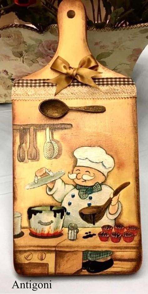 Chopping Board Art, Rusty Spoon, Cute Wallpapers For Android, Christmas Pebble Art, Diy Vintage Decor, Barn Wood Crafts, Mdf Crafts, Decoupage Diy, Cool Paper Crafts