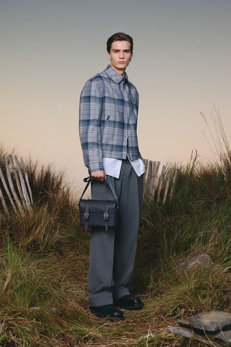 Dior Men Resort 2025 Menswear Fashion Show | Vogue Runway Men, Dior Men, Grey Quarter Zip, Men Dior, Film Strip, Quarter Zip Sweater, Men's Wardrobe, Mens Accessories Fashion, Casual Sweaters