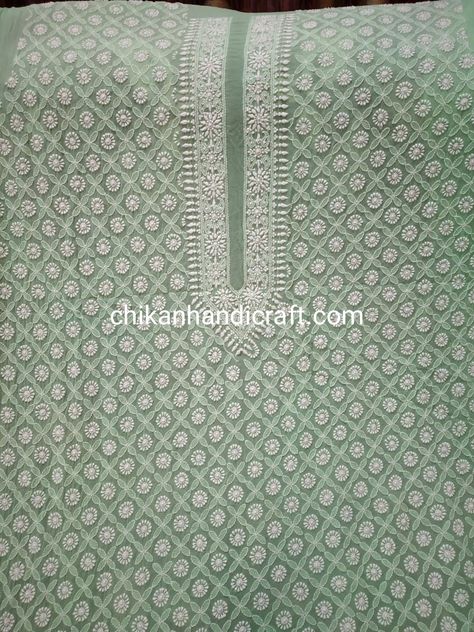 Exclusive handcrafted chikankari all over hand embroidered Designer men's kurta in  pure Georgette fabric with dense intricate chikankari. Dyeable in any colour of your choice Kurta Design For Men, Pakistani Kurta Designs, Chicken Fabric, Pakistani Kurta, Chikankari Kurta, Silk Sarees Online Shopping, Mens Sherwani, Chikankari Suits, Men's Kurta