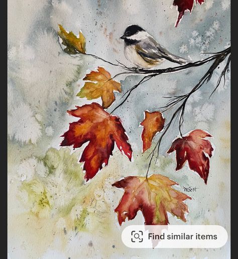 Coastal Curtains, Pillows Ideas, Rugs Ideas, Nature Fall, Bird Watercolor Paintings, Watercolor Paintings For Beginners, Diy Watercolor Painting, Fall Watercolor, Watercolor Flower Art