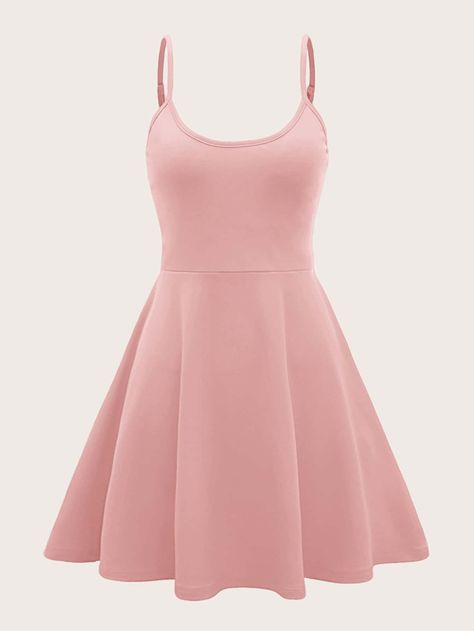 Pink Short Dress Outfit, Cinderella Snapped, Light Pink Dress Casual, Pink Dress Simple, Pink Cami Dress, Minion Dress, Star Wars Outfit, Cute Pink Dress, Pink Skater Dress