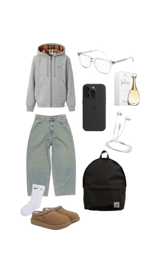 Calm Fits Men, Outfits To Wear With Uggs, Guys Streetwear Outfits, Casual Athletic Outfits, Boy Essentials, Outfits Aesthetic Men, Mens Clothing Trends, Essentials Outfit, Comfy School Outfits