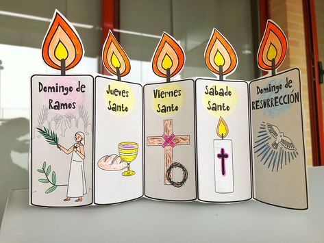 Manualidad para trabajar los días más importantes de la Semana Santa. Bible Crafts Sunday School, Children's Church Crafts, Bible Activities For Kids, Catholic Crafts, Sunday School Crafts For Kids, Bible School Crafts, Christian Crafts, Bible Crafts For Kids, Sunday School Activities