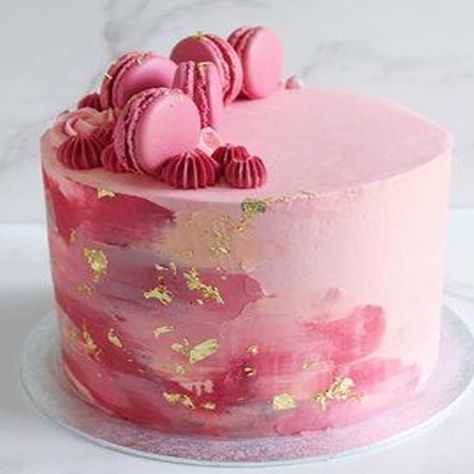 Cake With Macarons, Candy Birthday Cakes, 21st Cake, White Chocolate Cake, Unique Birthday Cakes, Pastel Cakes, Pink Birthday Cakes, Creative Cake Decorating, Beautiful Birthday Cakes