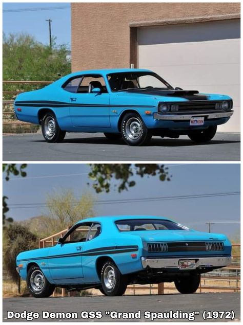 1972 Dodge Demon, Muscle Cars Camaro, 70s Muscle Cars, Dodge Demon, Plymouth Duster, Old Vintage Cars, Chrysler Cars, American Auto, Dodge Muscle Cars