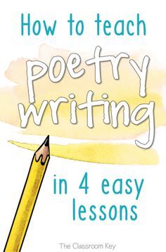 How to Teach Poetry Writing in 4 Easy Lessons, especially designed for elementary teachers Organized Classroom, Poetry Activities, Poetry Unit, Poetry Ideas, Teaching Poetry, Poetry For Kids, Poetry Writing, Elementary Writing, Easy Lessons