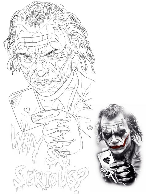 The Joker Tattoo Stencil, Batman Tattoo Ideas For Men, Batman Tattoo Stencil, Joker Sketch Easy, Joker Tattoo Drawing, Joker Tattoo Stencil, Why So Serious Tattoo, Joker Stencil, Lego Tattoo