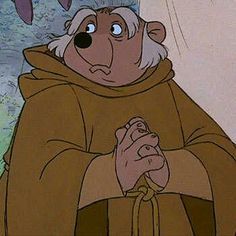 *FRIAR TUCK ~ Robbin hood, 1973 Robin Hood Cartoon, Anthro Character, Disney Robin Hood, Robin Hood 1973, Friar Tuck, Robin Hood Disney, Disney Movie Characters, The Huntsman, Splash Mountain