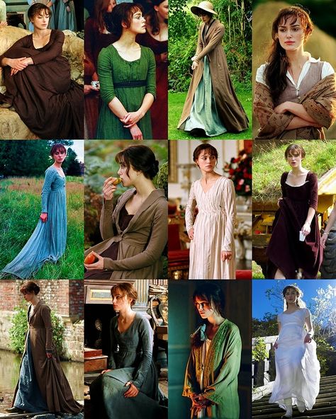 Pride & Prejudice (2005) Costumes designed by Jacqueline Durran Pride And Prejudice Outfits, Pride And Prejudice Dress, Period Dresses, Pride & Prejudice Movie, Elizabeth Bennett, Jane Austen Movies, Lizzie Bennet, Pride And Prejudice 2005, Jane Austin