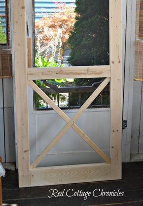 Country Screen Doors, How To Build A Screen Door Wood, Wood Look Exterior Door, Dutch Screen Door, Screen Doors For Front Door, Farmhouse Screen Door, Screen Door Diy, Garage Screen Door, Wood Screen Door